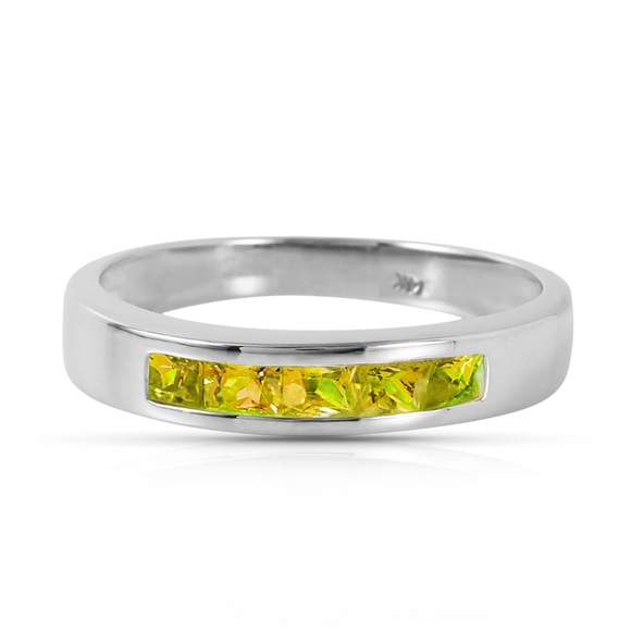 14K. SOLID GOLD RINGS WITH NATURAL PERIDOTS